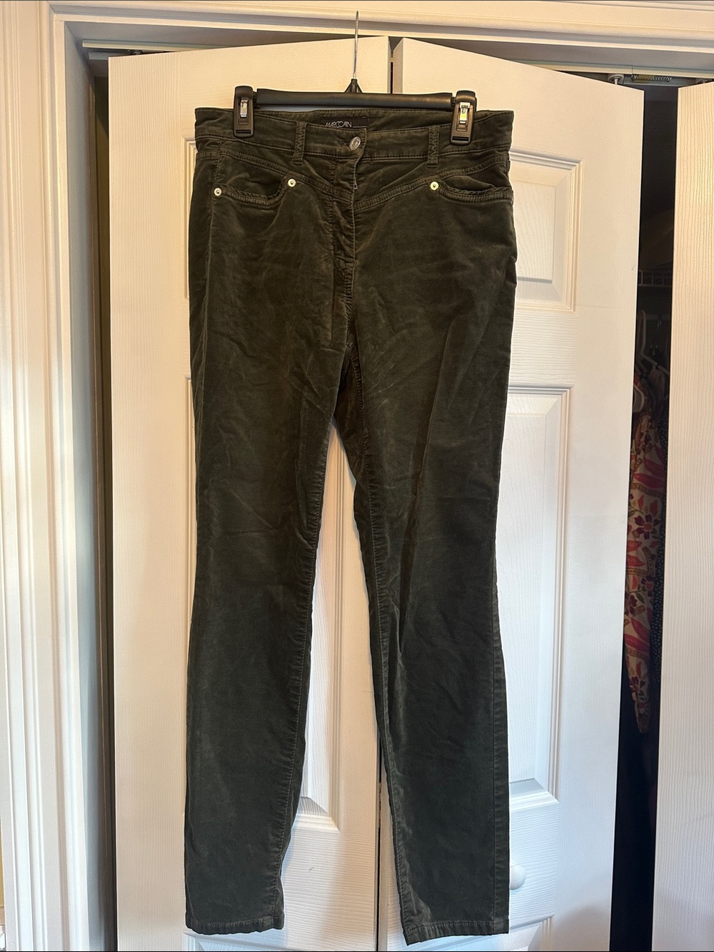 MARCCAIN Olive Green velvet Skinny Pants